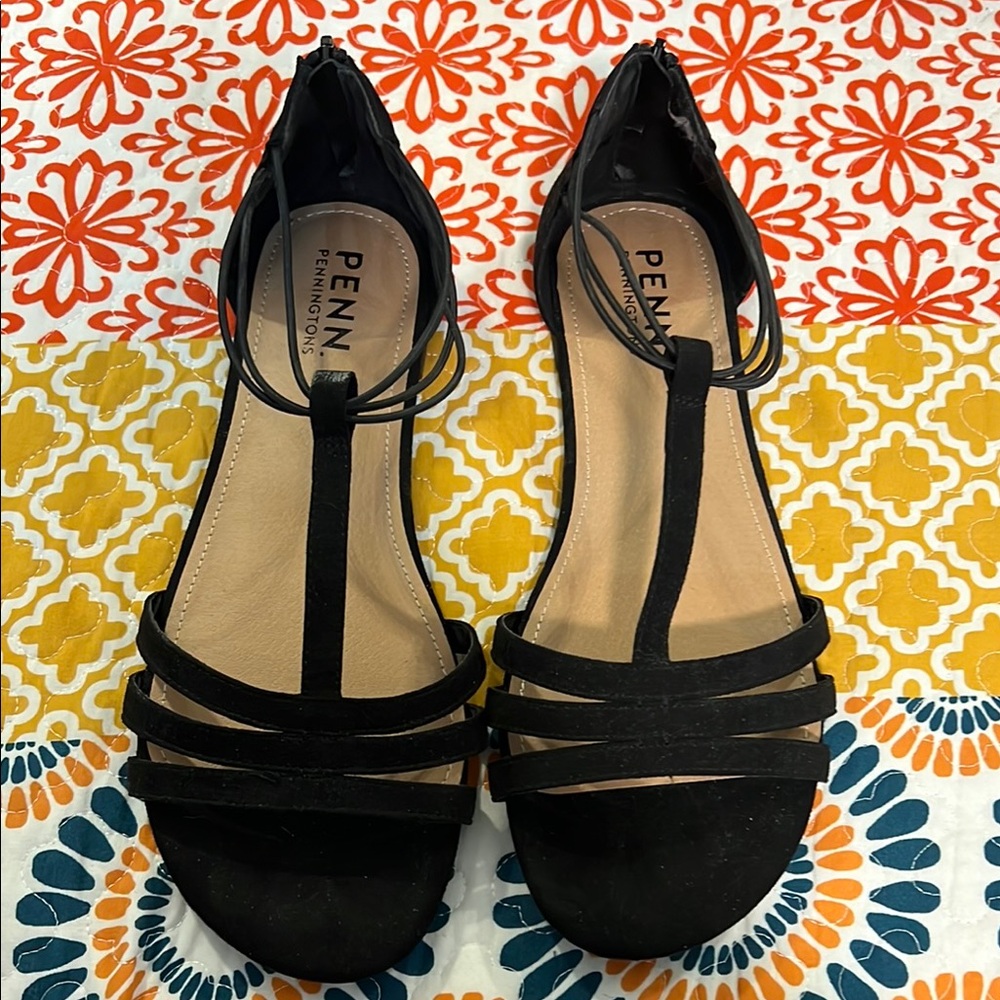 Black Strappy Women's Sandals